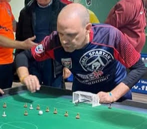 Marco Perotti al Boxing day di Subbuteo a Roma