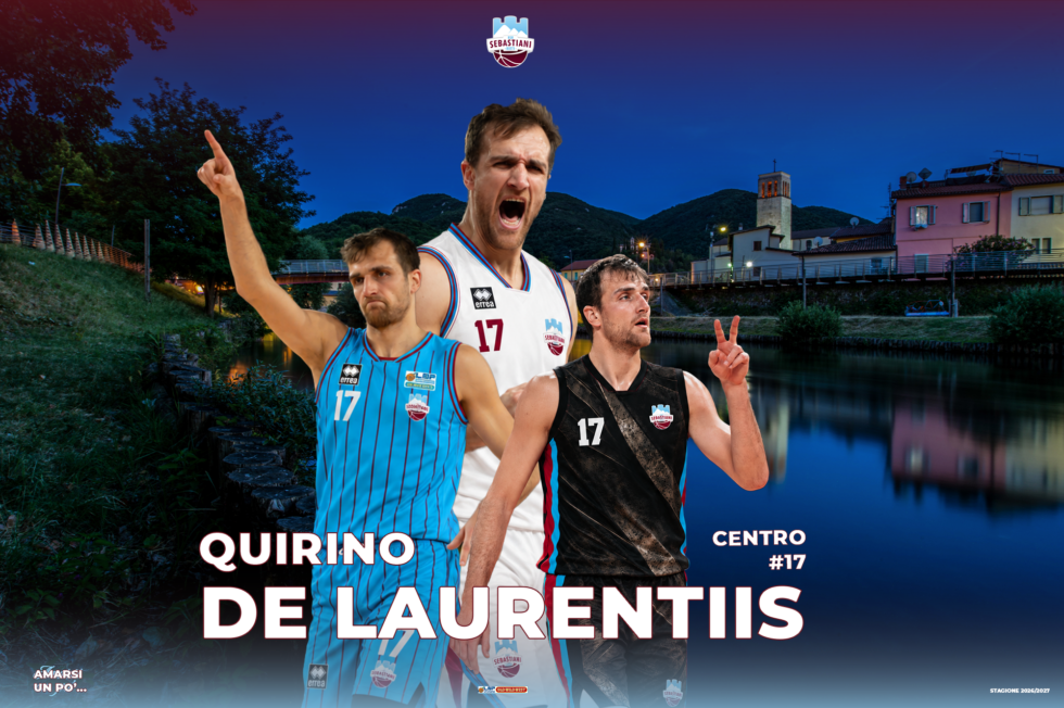 Sebastiani Rieti, ufficiale l’arrivo di Quirino De Laurentiis: vestirà la maglia numero 17